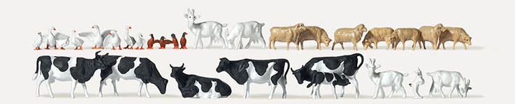 023-0212584 - H0 - Tiere auf dem Bauernhof. 30 Figuren